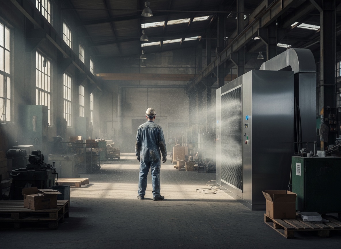 climate humidification, humidification, humidifiers, indoor climate, Merlin Technologies, Norway, humidity control, dust control, air quality, HSE, increased production, electronics, sawmill, timber, mines, printing, office, food, plastic production, painting, electronics, automotive industry, warehouse, dust, particulate matter, allergy, respiratory infections, dust box, dust filter, air purifier, air cleaner