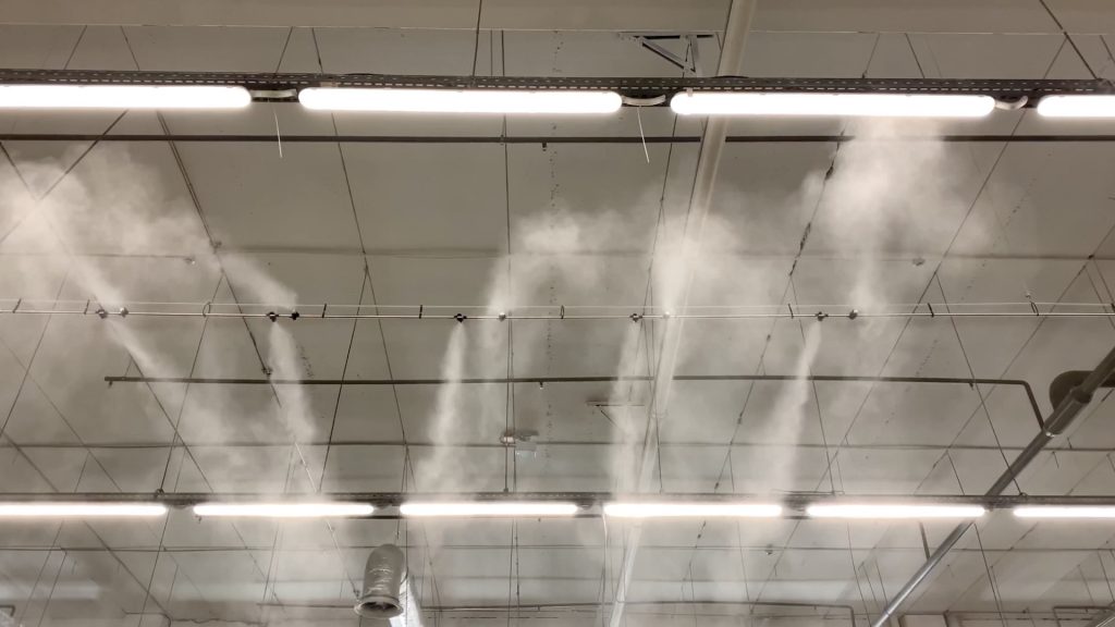 climate humidification, humidification, humidifiers, indoor climate, Merlin Technologies, Norway, humidity control, dust control, air quality, HSE, increased production, electronics, sawmill, timber, mines, printing, office, food, plastic production, painting, electronics, automotive industry, warehouse, dust, particulate matter, allergy, respiratory infections, paint booth, paint curing, paint booth, powder, powdered foods